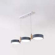 Contemporary Pendant Metal Cylinder Shades Dining Room - Image 12