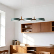 Contemporary Pendant Metal Cylinder Shades Dining Room - Image 16
