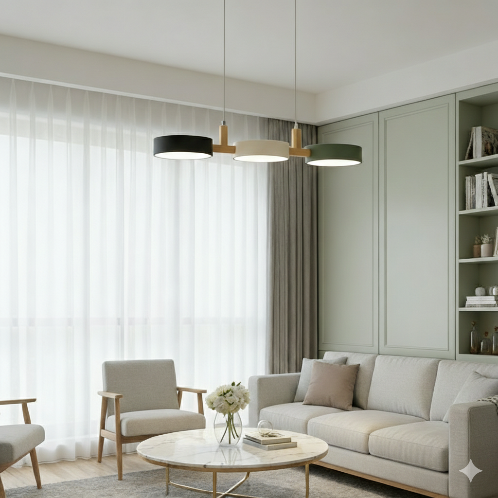 Contemporary Pendant Metal Cylinder Shades Dining Room - Image 19