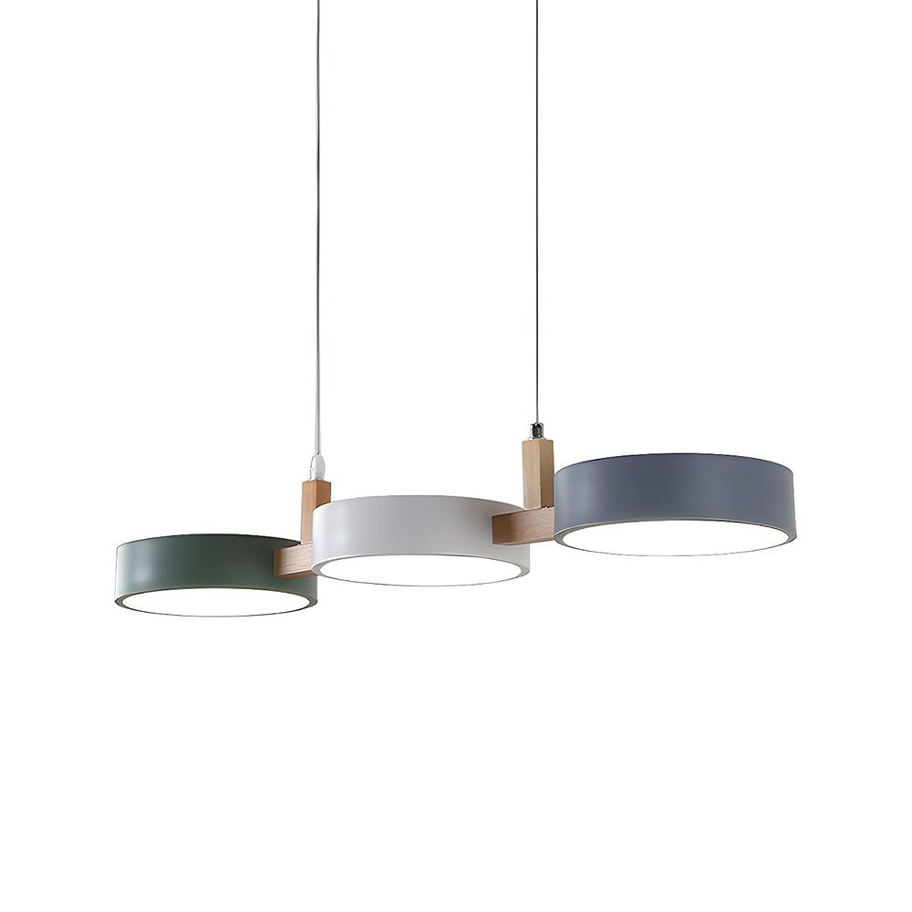 Contemporary Pendant Metal Cylinder Shades Dining Room - Image 22