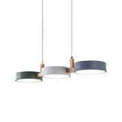 Contemporary Pendant Metal Cylinder Shades Dining Room - Image 22