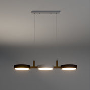Contemporary Pendant Metal Cylinder Shades Dining Room - Image 26
