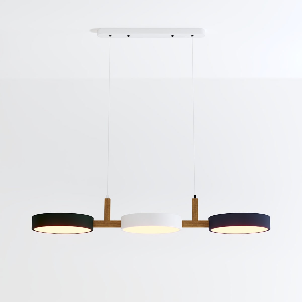 Contemporary Pendant Metal Cylinder Shades Dining Room - Image 27