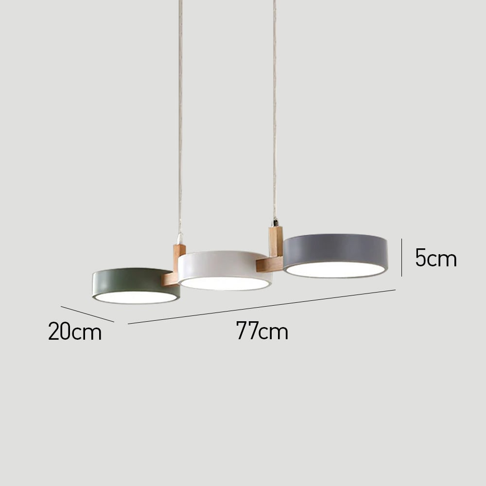 Contemporary Pendant Metal Cylinder Shades Dining Room - Image 4