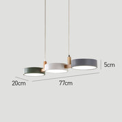 Contemporary Pendant Metal Cylinder Shades Dining Room - Image 4