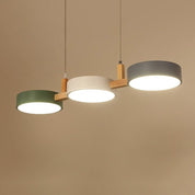 Contemporary Pendant Metal Cylinder Shades Dining Room - Image 7