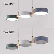 Contemporary Pendant Metal Cylinder Shades Dining Room - Image 8