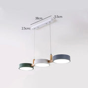 Contemporary Pendant Metal Cylinder Shades Dining Room - Image 9