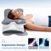 Cooling Memory Foam Neck Pillow Ergonomic Cervical Support - Image 6