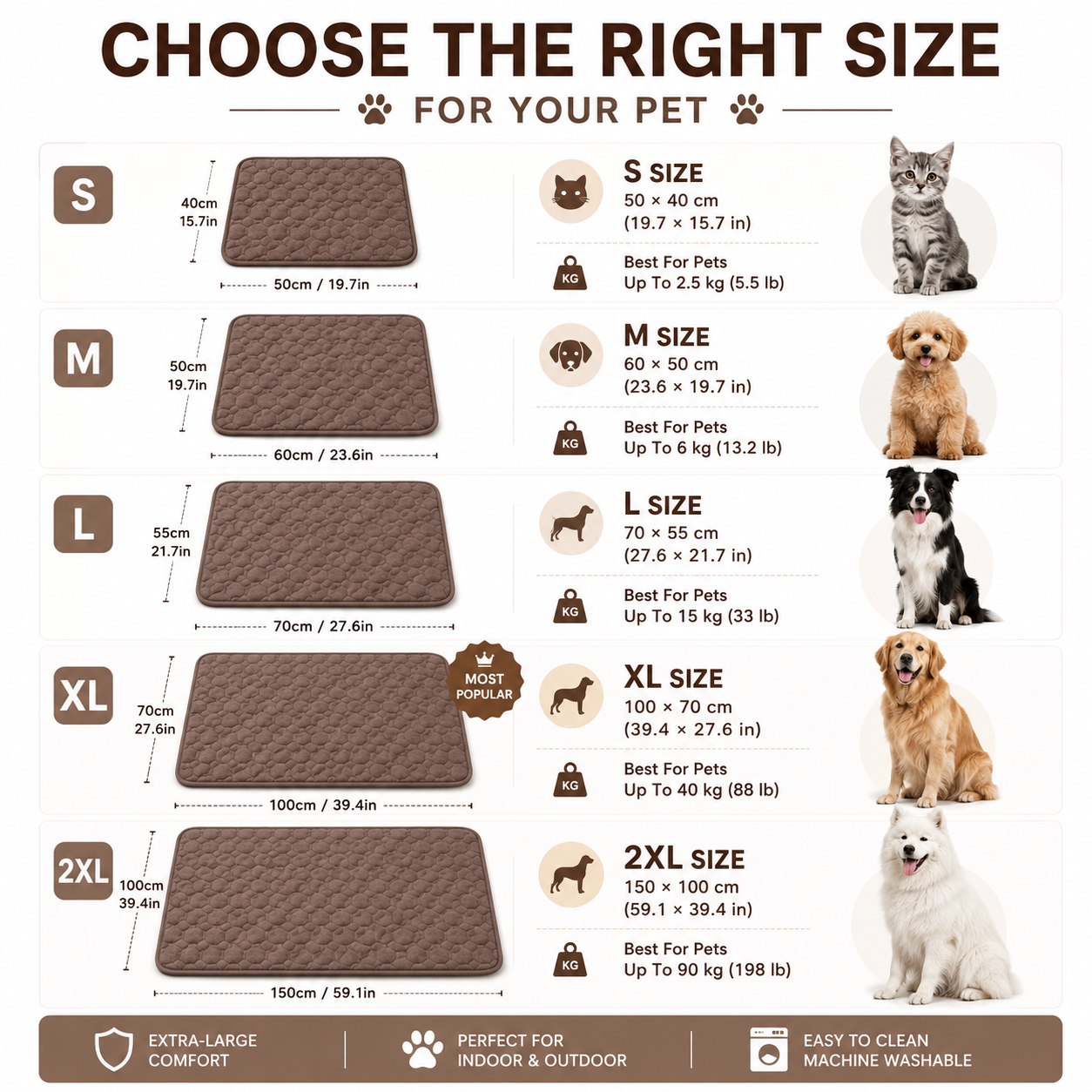 Cooling Pet Bed Dogs & Cats Extra Large Chillpaws Mat - Image 9