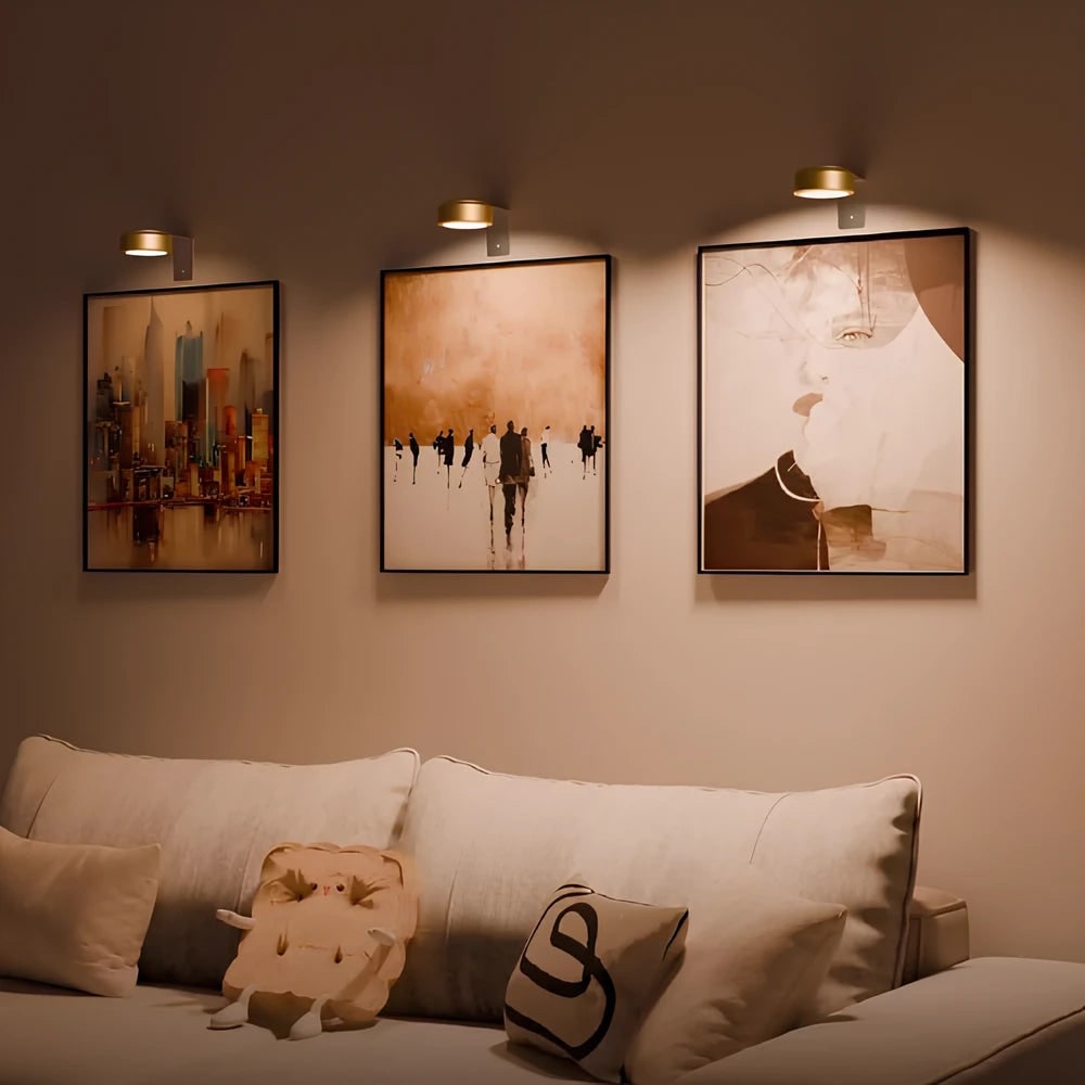 Cordless Picture Light Art Displays Modern Battery-Powered Design - Image 3