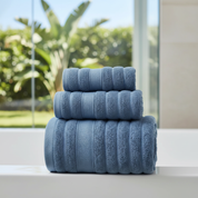 Cotton Bath Towel Set Soft Blue Absorbent Towels Home Use - Image 1