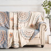 Cotton Throw Blanket Serene Mandala Design Cozy Living - Image 7