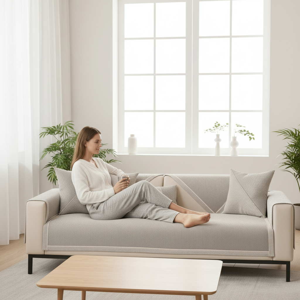 Couch Cover Sofa Throw Non Slip Design Furniture Protector - Image 2