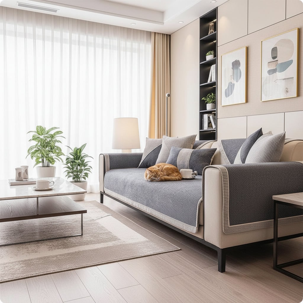 Couch Cover Sofa Throw Non Slip Design Furniture Protector - Image 5