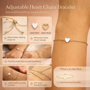 Couple Bracelet Matching Bracelet Heart Bracelet Adjustable - Image 7
