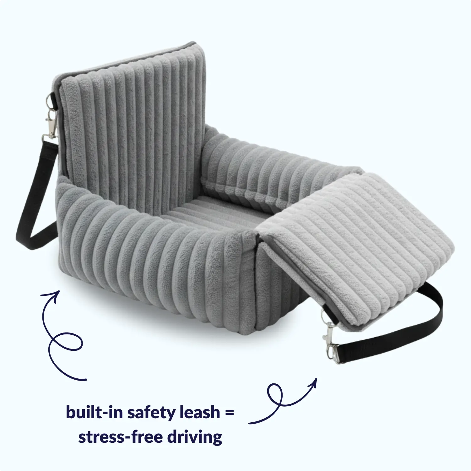 Cozy Dog Car Seat Safe Travel Soft Plush Pet Booster Seat - Image 6