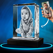 Custom Photo Crystal Keepsake Personalized 3D Art Display Memories - Image 2
