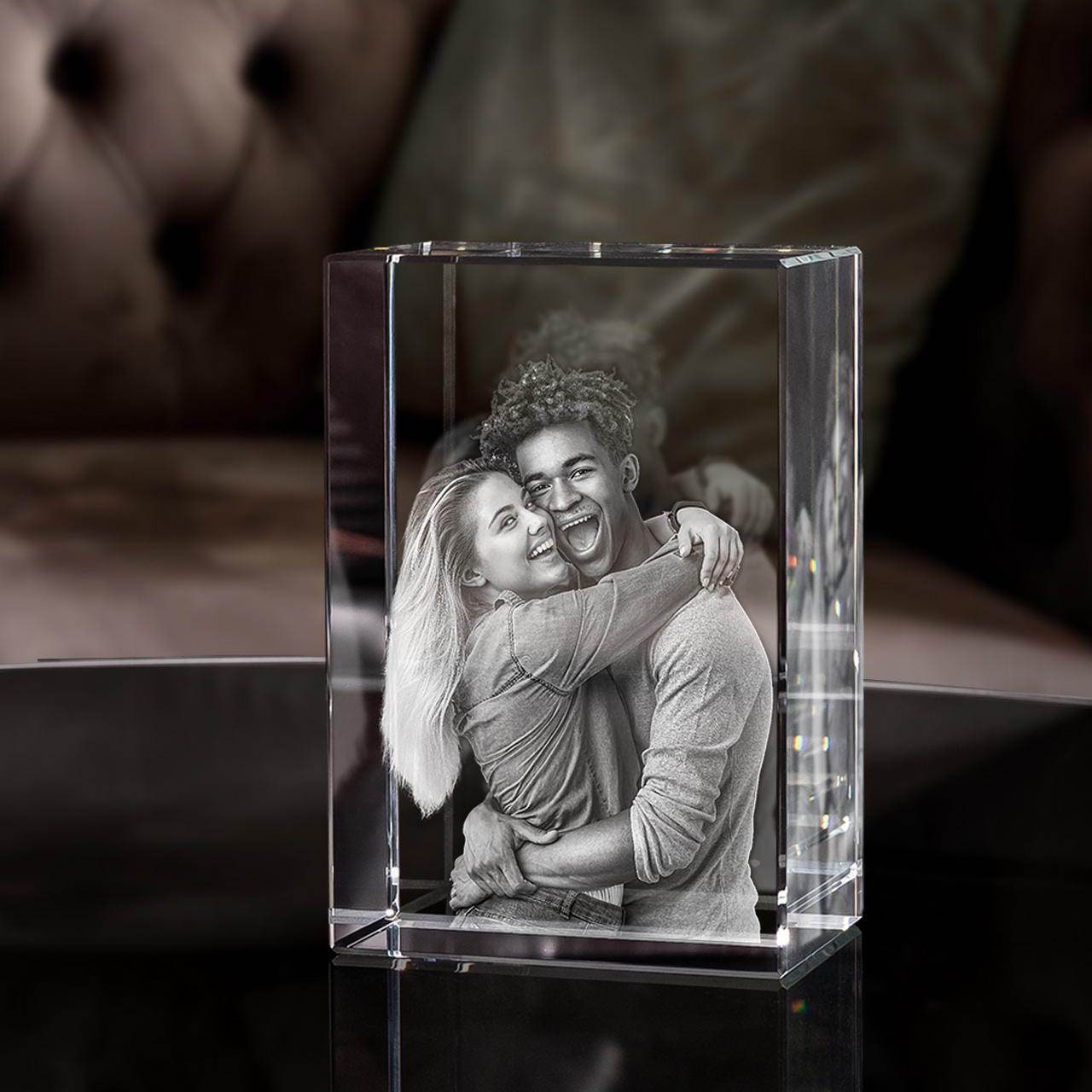Custom Photo Crystal Keepsake Personalized 3D Art Display Memories - Image 5