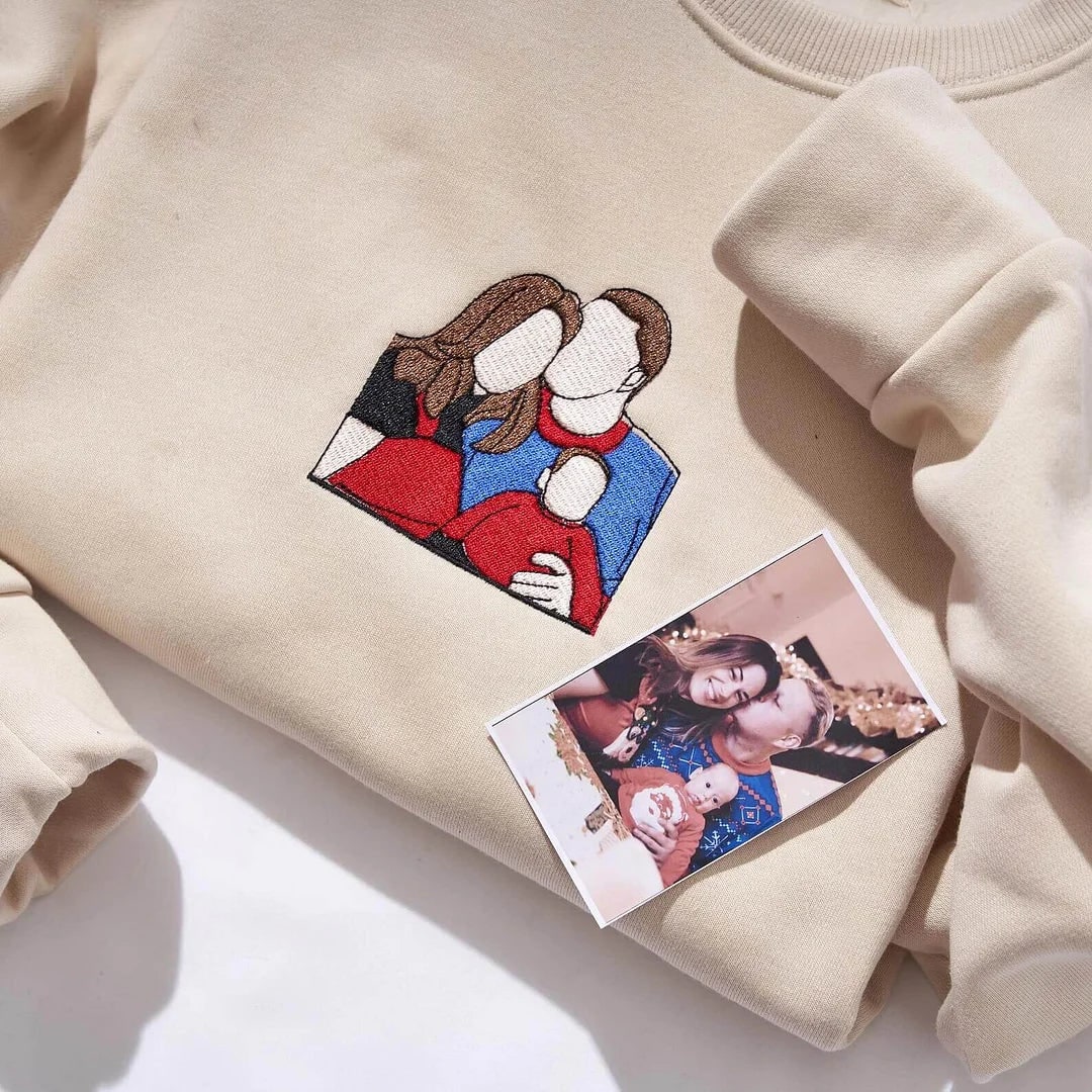 Custom Photo Embroidered Unique Gift Loved Ones - Image 1