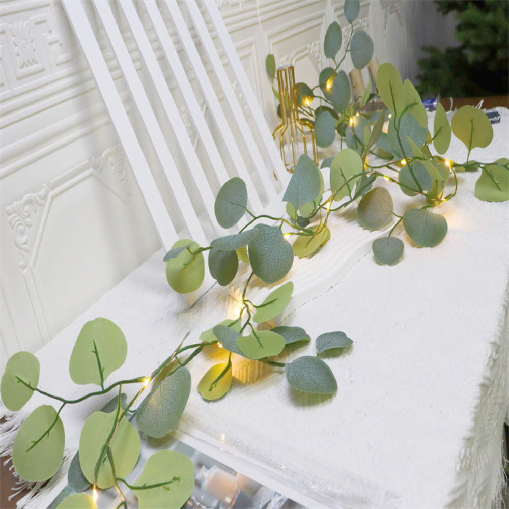 Decorative Light Eucalyptus Garland Battery-Operated LED - Image 1