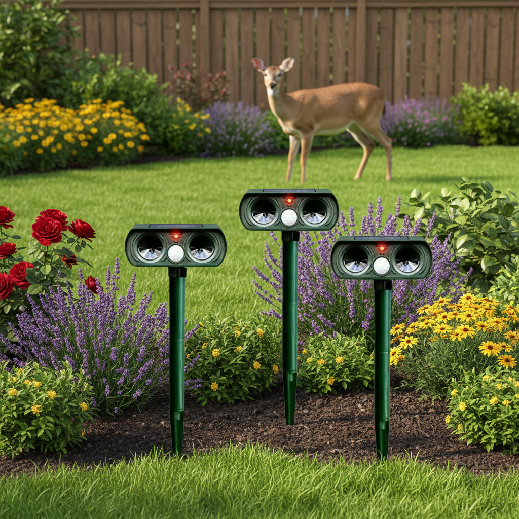 Deer Repellent Pest Control Device Ultrasonic Motion Sensor - Image 1