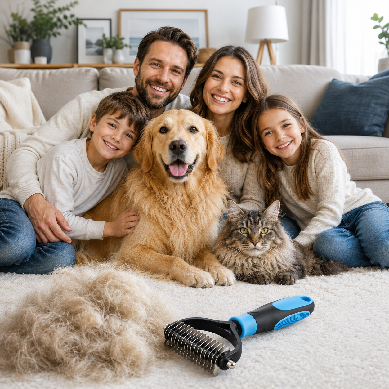 Deshedding Brush Dogs & Cats Dual-Sided Grooming Tool - Image 6
