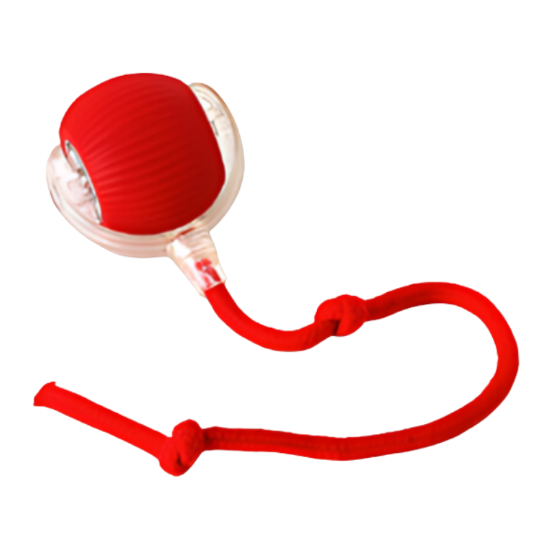 Dog Fetch Toy Rope Durable Rubber Ball Outdoor Play - Image 3