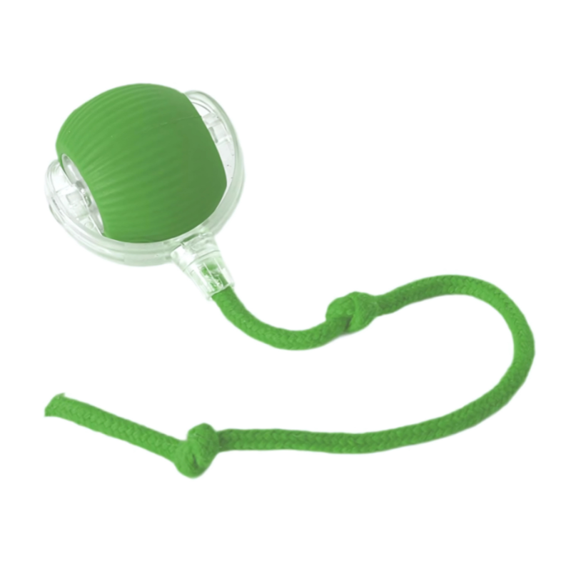 Dog Fetch Toy Rope Durable Rubber Ball Outdoor Play - Image 4