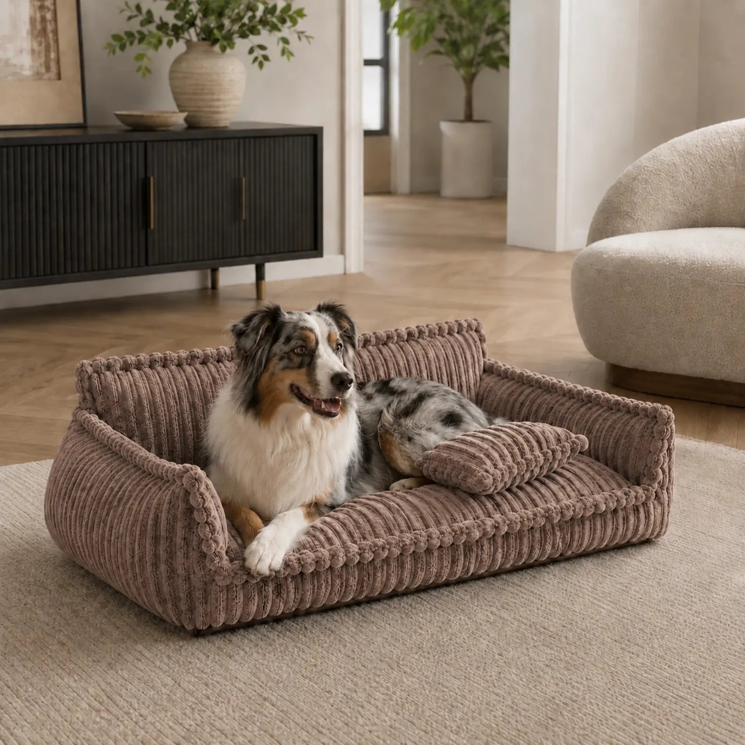 Dog Sofa Bed Washable Plush Pet Couch Comfort - Image 10