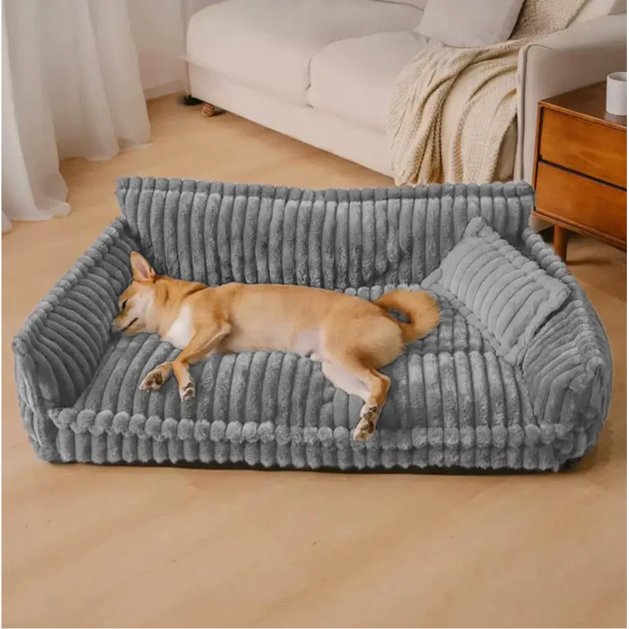 Dog Sofa Bed Washable Plush Pet Couch Comfort - Image 8
