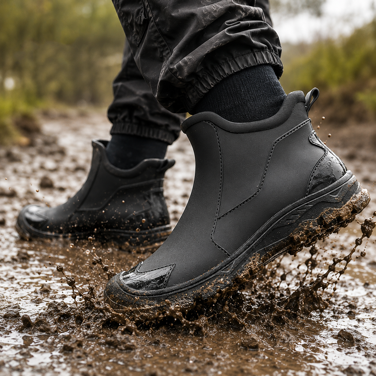 Durable Outdoor Boots Slip-Resistant Sole