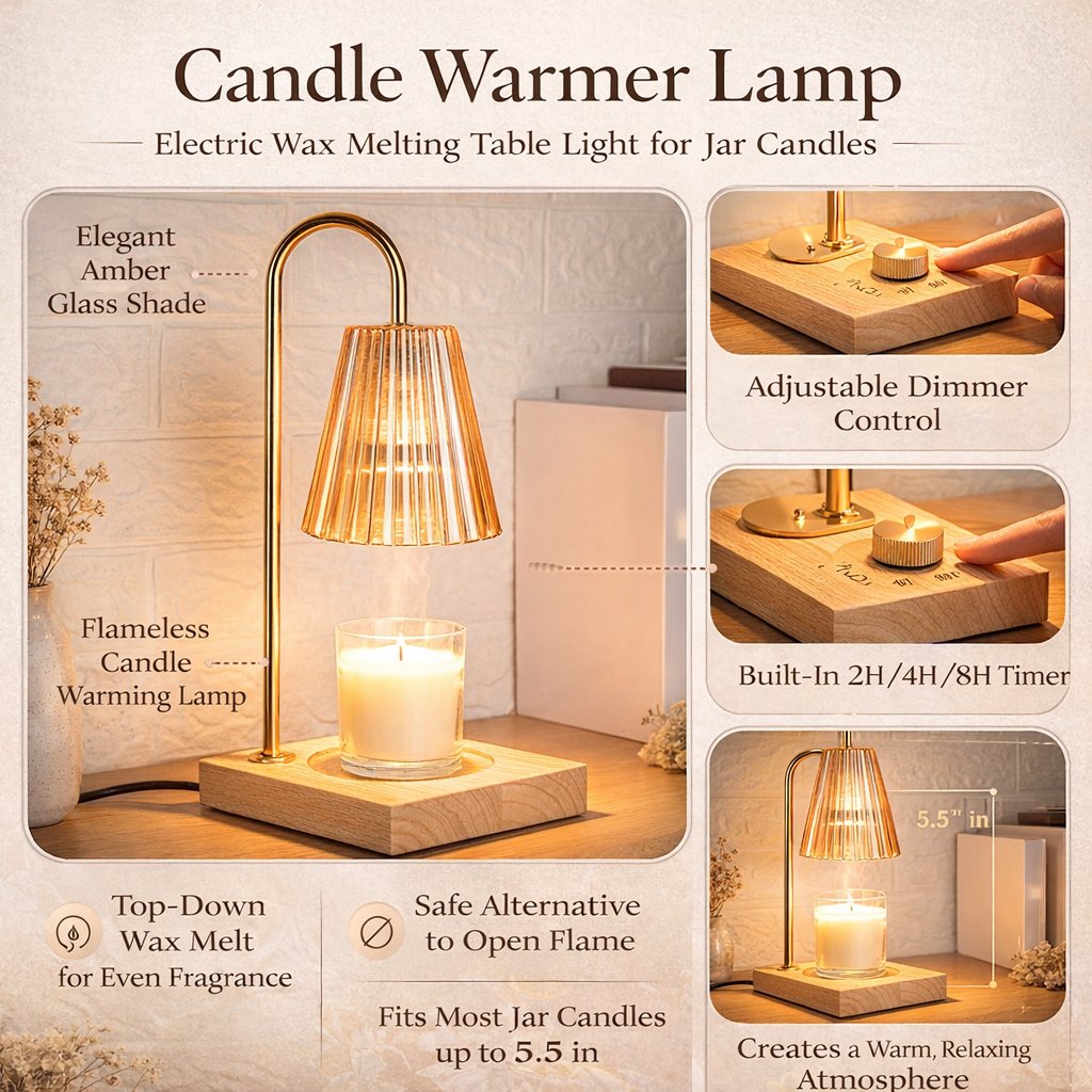 Electric Candle Warmer Candle Lamp Adjustable Dimmer - Image 2