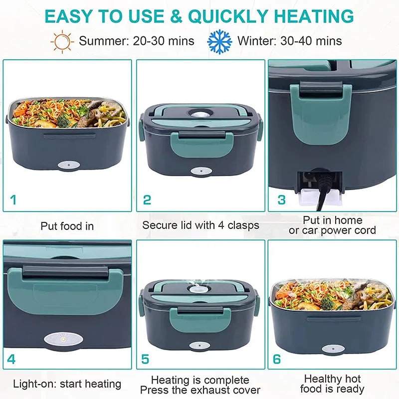 Electric Lunch Box Food Warmer 1.5l Portable Leak-Proof Heater - Image 4