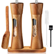 Elegant Wooden Salt and Pepper Mills Precise Kitchen Seasoning - Image 2