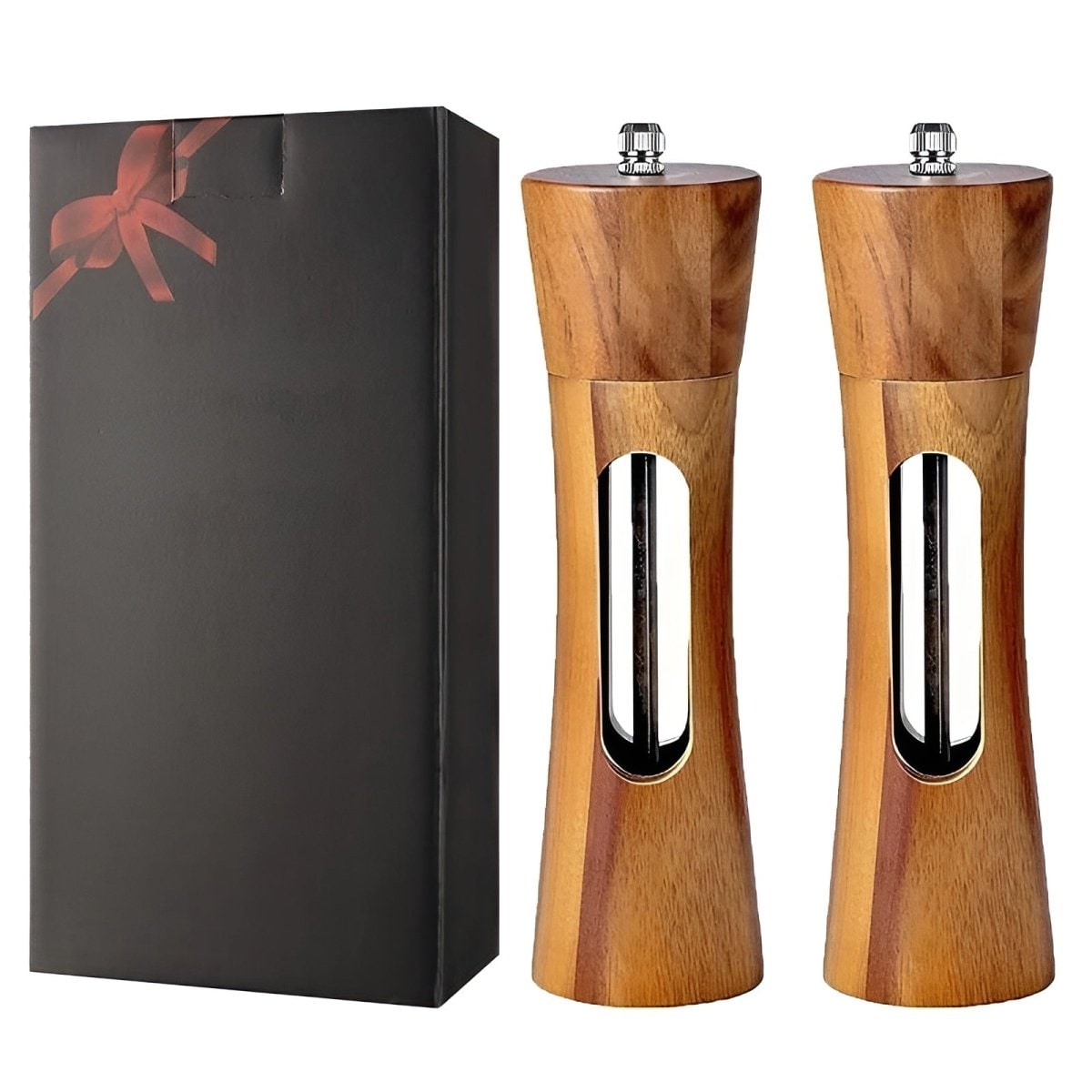 Elegant Wooden Salt and Pepper Mills Precise Kitchen Seasoning - Image 7
