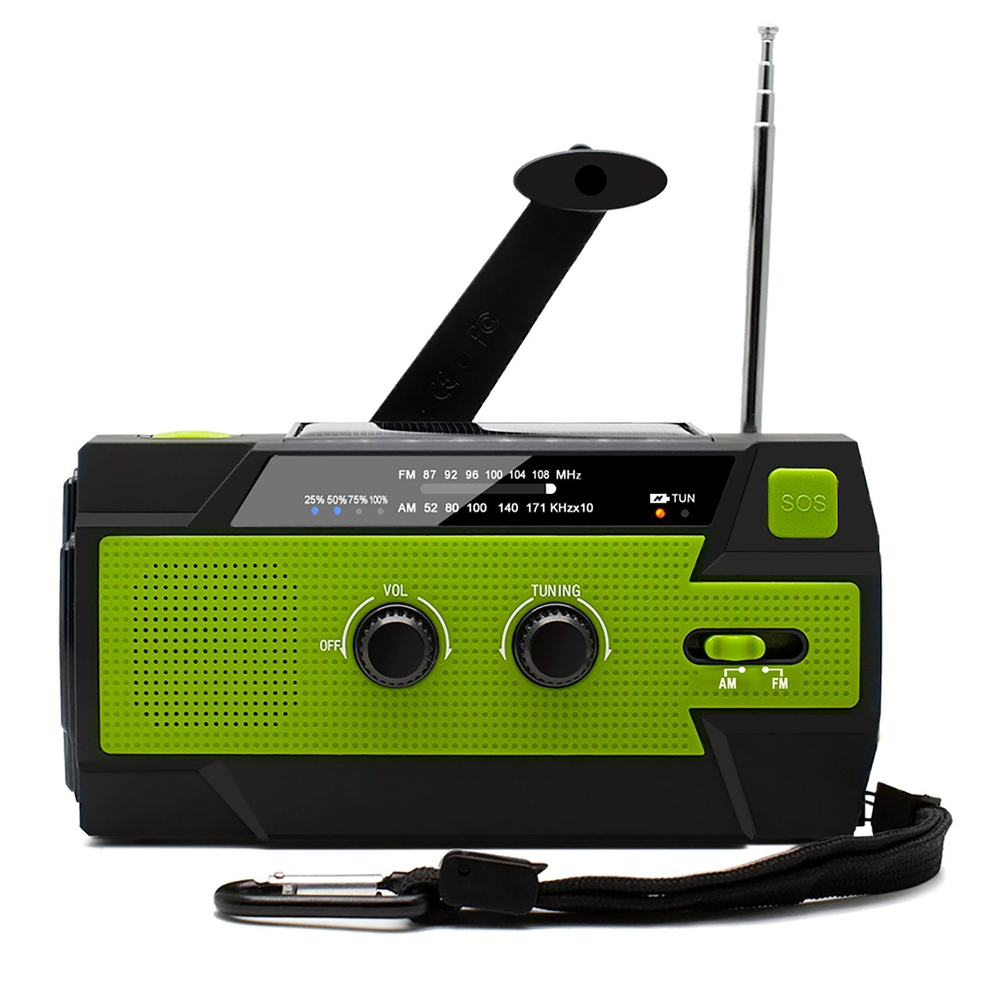 Emergency Solar Hand Crank Radio Power Bank and Flashlight - Image 2