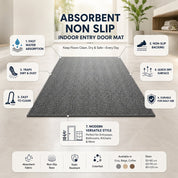 Entryway Mat Indoor Doormat Water Absorbing Design - Image 3