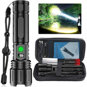 Extremely Bright LED Flashlight Long Beam and Rechargeable Battery - Image 1