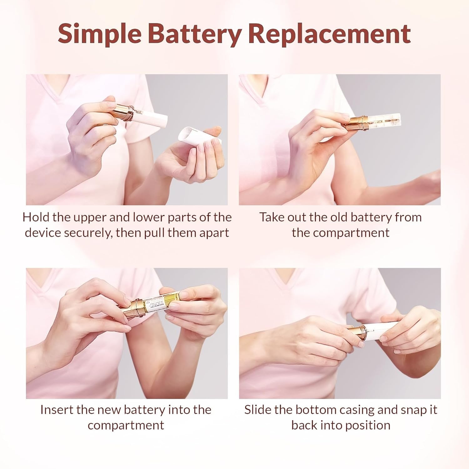 Facial Hair Remover Smooth Skin Portable Beauty Device - Image 15