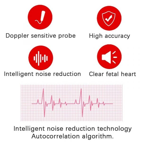 Fetal Heart Rate Monitor Home Pregnancy Baby Sound Detector - Image 5