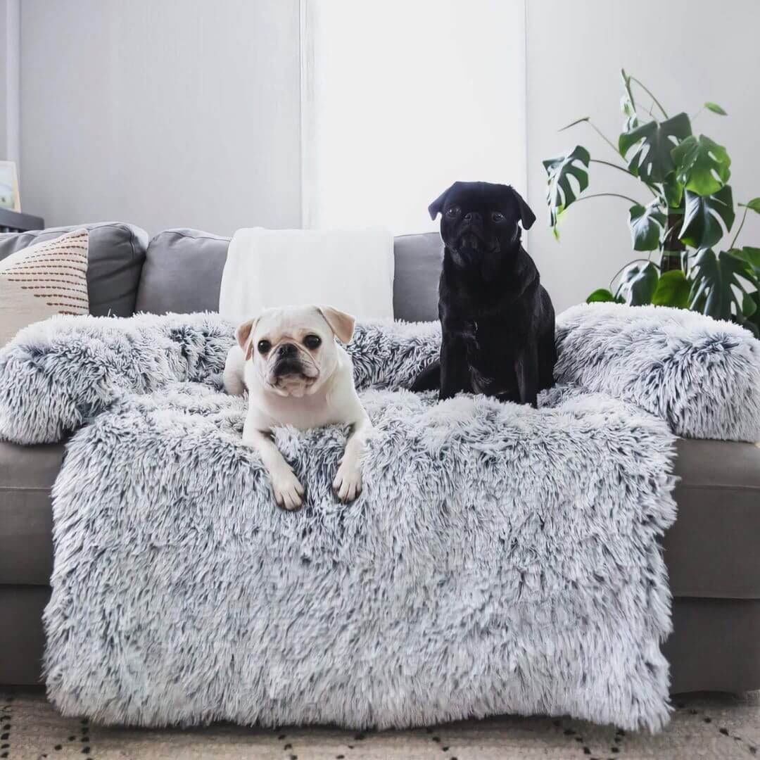 Fluffy Couch Cover Pets Soft Cozy Furniture Protector - Image 1
