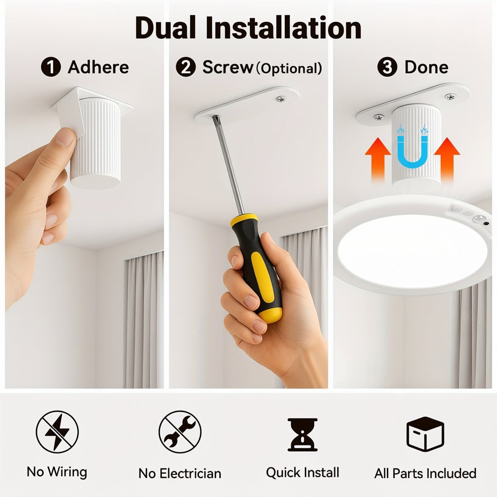 Flush Mount Ceiling Light LED Motion Sensor Versatile Design - Image 5