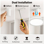Flush Mount Ceiling Light LED Motion Sensor Versatile Design - Image 5