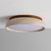 Flush Mount Ceiling Light Travertine Stone and Modern Design - Image 11