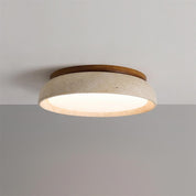 Flush Mount Ceiling Light Travertine Stone and Modern Design - Image 16