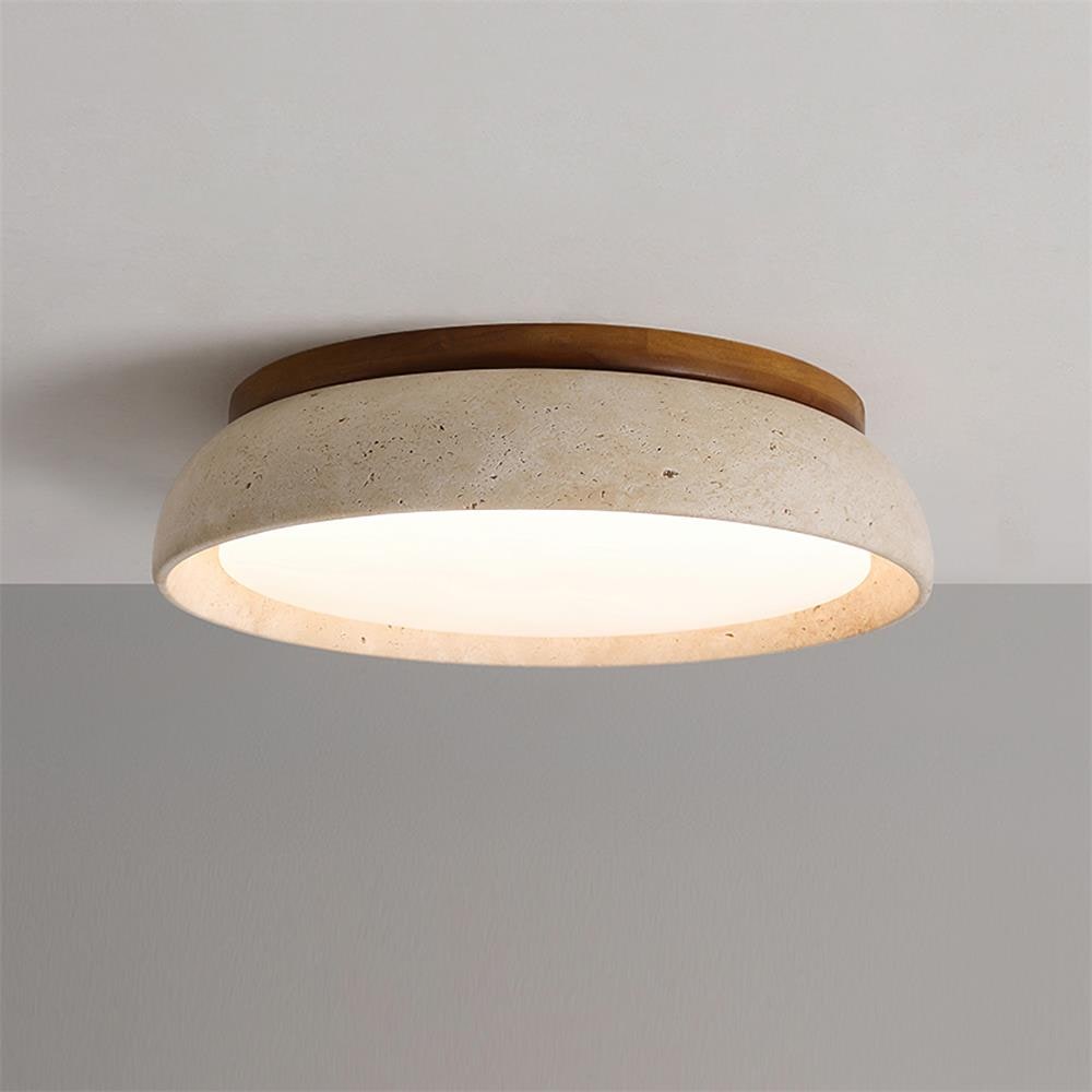 Flush Mount Ceiling Light Travertine Stone and Modern Design - Image 20