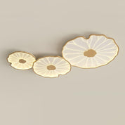 Flush Mount Ceiling Light Wood Finish and Lotus Leaf Design - Image 27