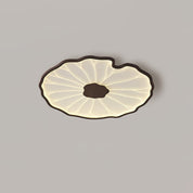 Flush Mount Ceiling Light Wood Finish and Lotus Leaf Design - Image 6