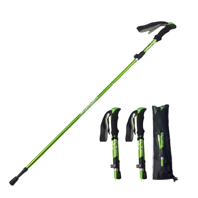 Folding Walking Poles Hiking Adjustable Lightweight Trekking Sticks - Image 7